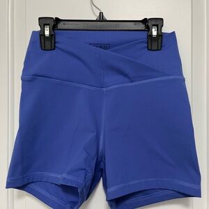 Fleo High Rise V Waistband Athletic Shorts Periwinkle Blue